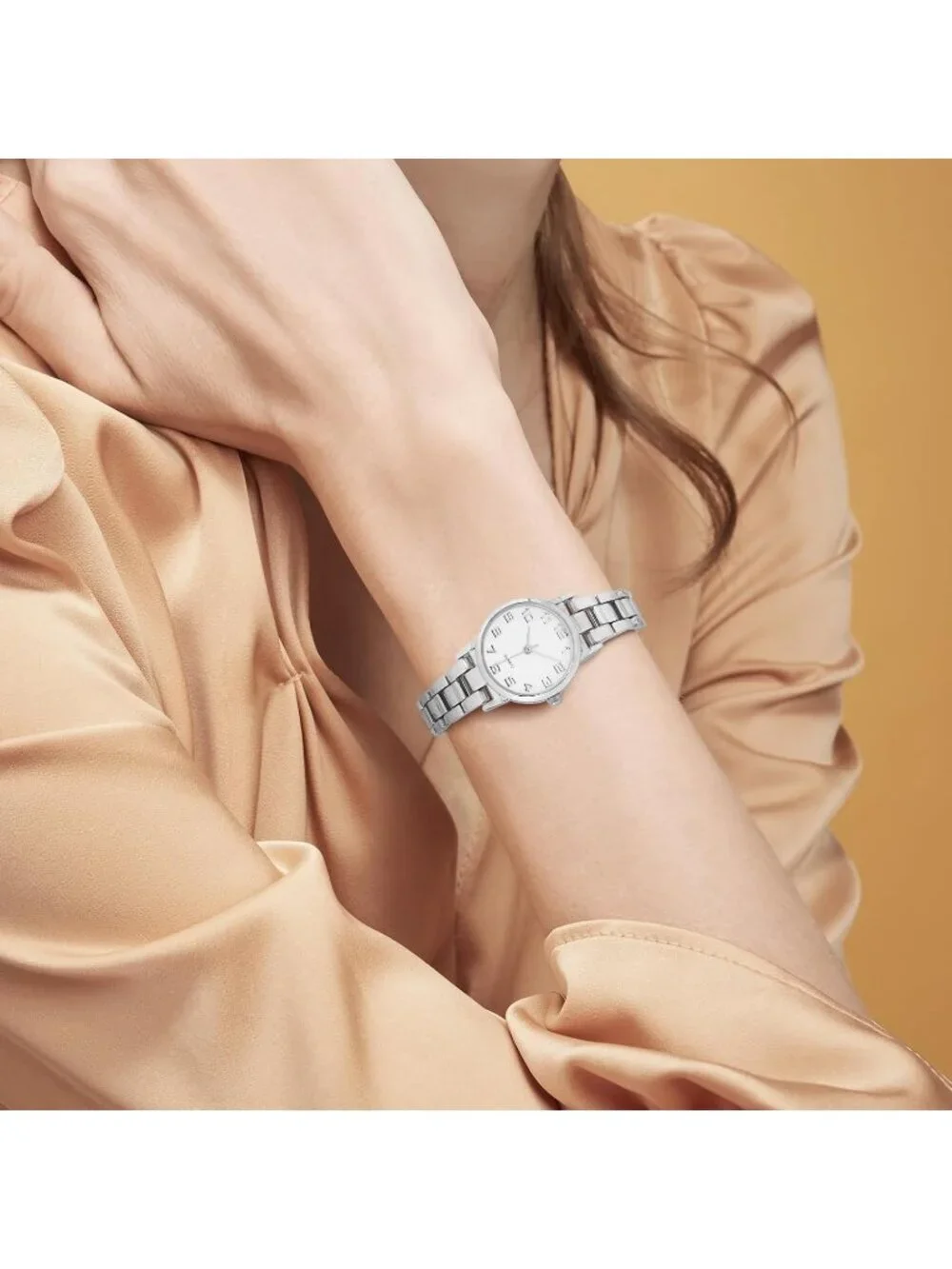 Women's Silver Analog Quartz Relogio Feminino Waterproof Bracelet Wrist Watch